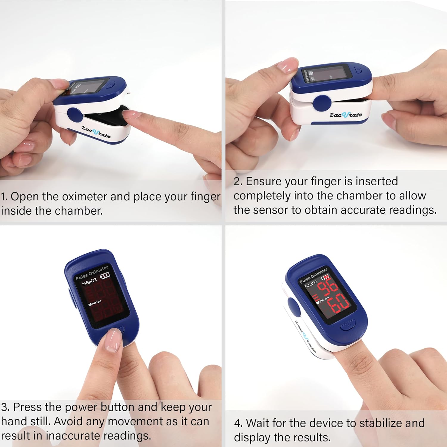 500BL Fingertip Pulse Oximeter Blood Oxygen Saturation Monitor