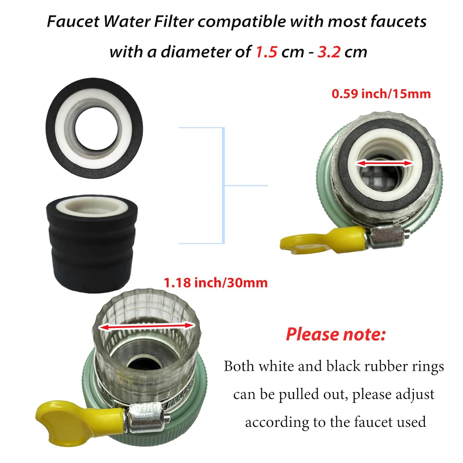 4 Pack Faucet Mount Filters