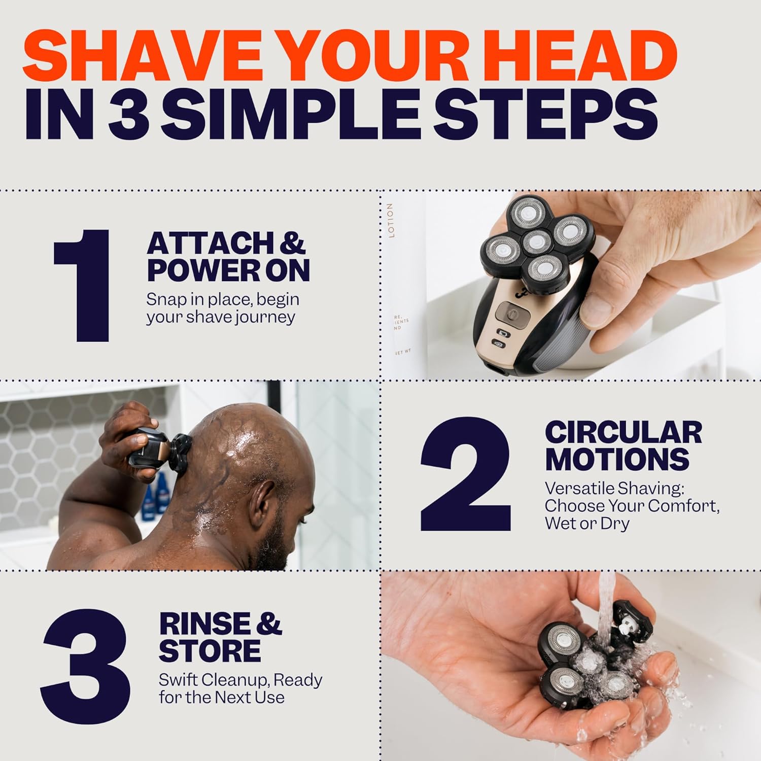 Electric Head Hair Shaver