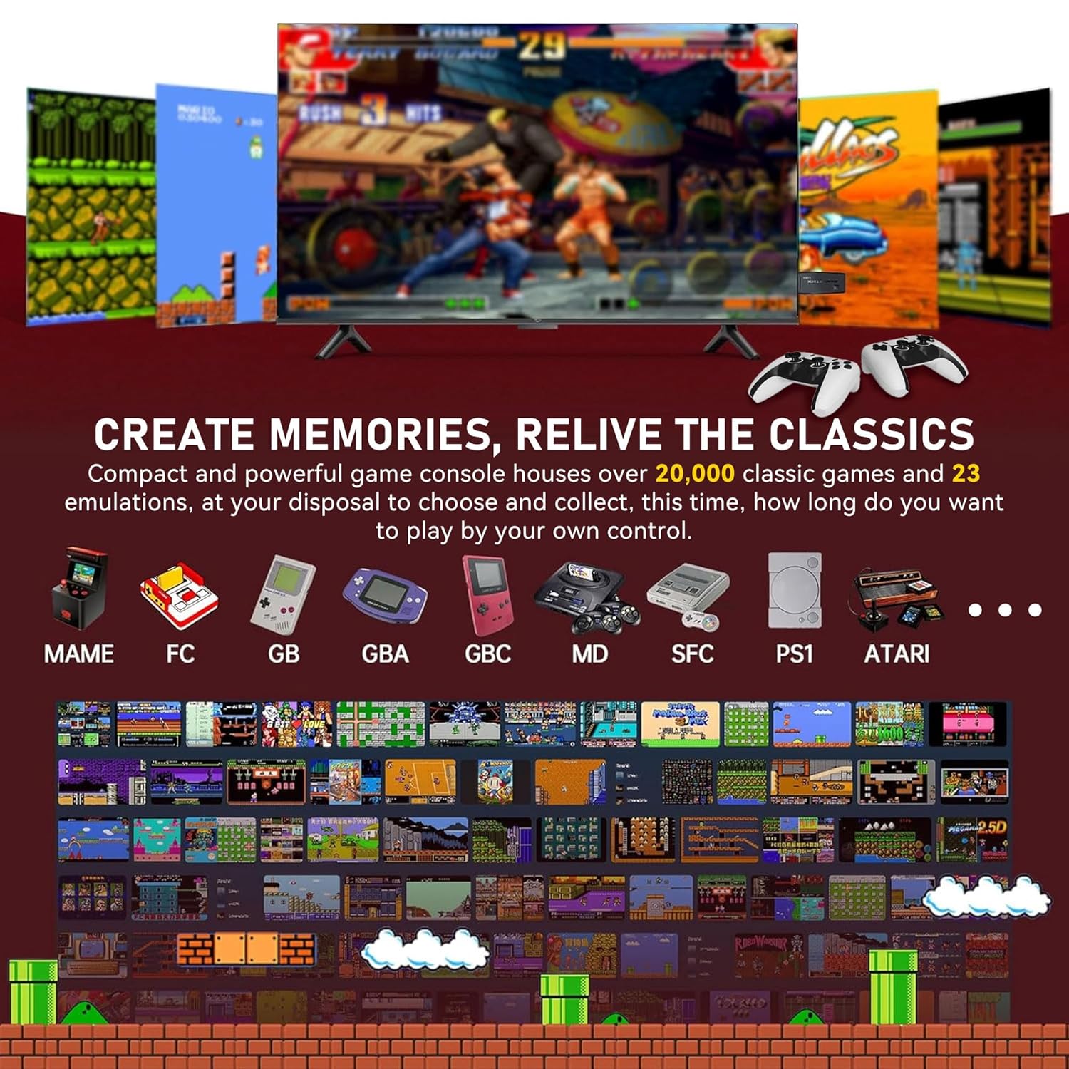 2025 New Retro Game Console | 20,000+ Games and 23 Emulators