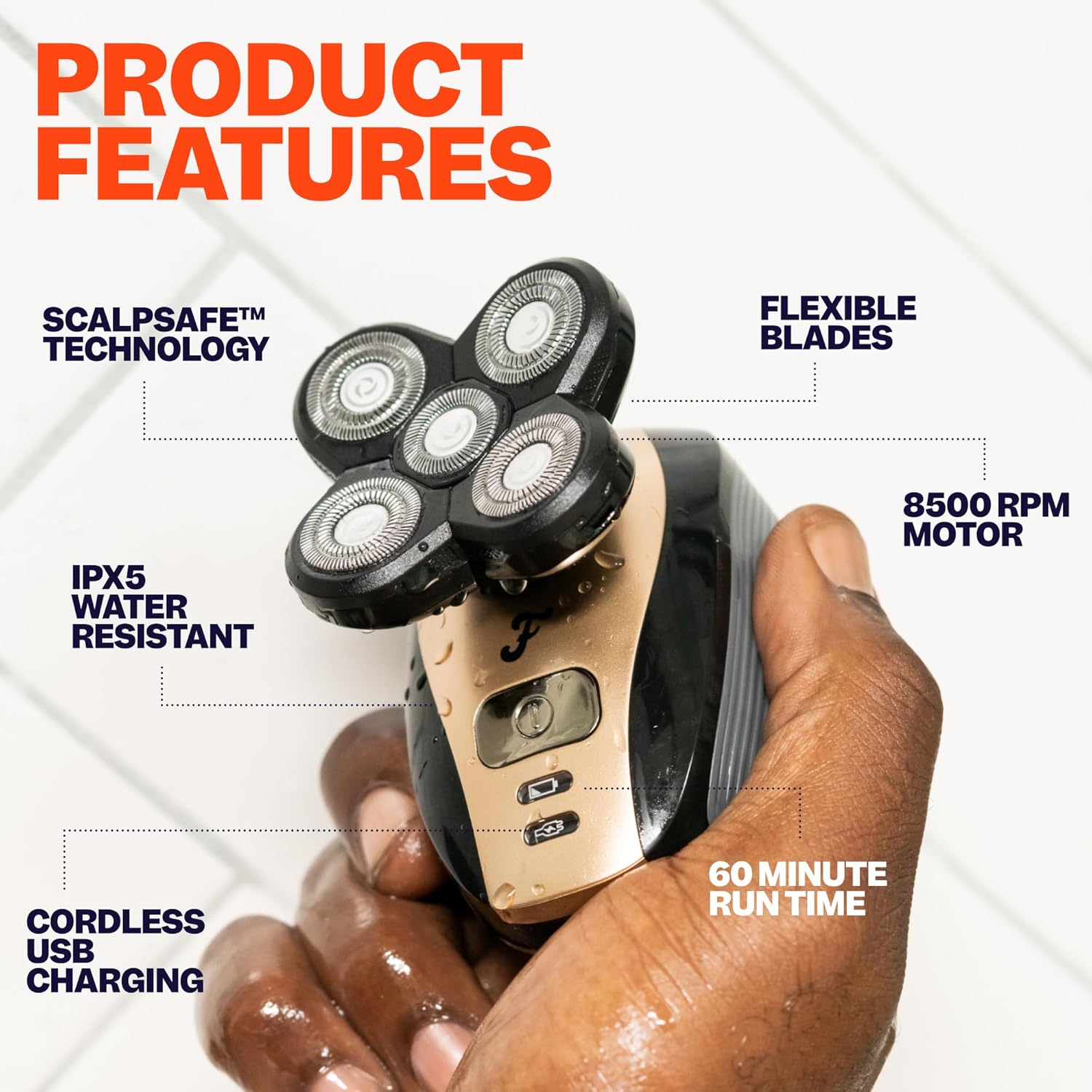 Electric Head Hair Shaver