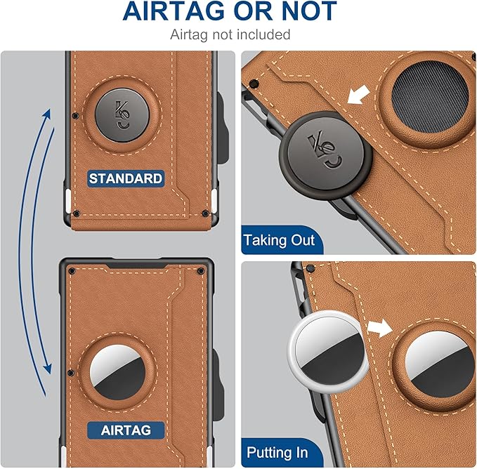 Wallet for Men with Money Clip Slim Leather Slots